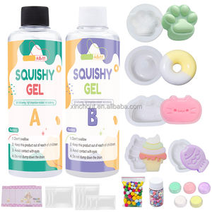 Taba Squishy Kit 18 OZ No Sticky Liquid Silicone <span class=keywords><strong>pour</strong></span> Squishy Making Kit avec 5 Moules DIY Décompression Cadeau Plus Rapide Entièrement Durcit - Product Image 1