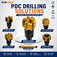 Буровое долото Drillsoltek PDC с твердосплавным напылением для бурения горных пород, геотермальных скважин и бурения на воду методом HDD