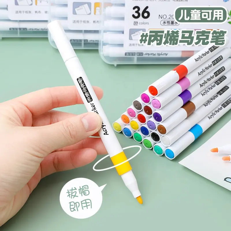 RTS Promotion Acrylic Marker china oem custom cheap rectangular marker low moq pastel colors highlighter pen set