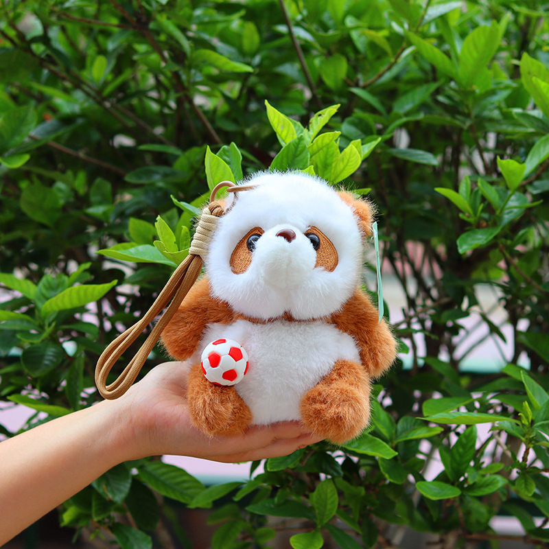 Allongé à plat panda-marron blanc [pendentif]]