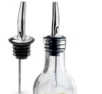 Verseur de bouteille en acier inoxydable avec bec verseur en silicone scellé pour vin, huile d'olive, vinaigre, whisky