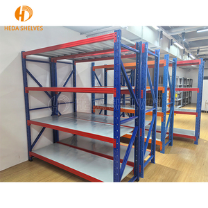מערכת מדפים תעשייתית בינונית של Heda למחסנים, מדפי פלדה סלקטיביים עם הגנה מפני קורוזיה - Product Image 4