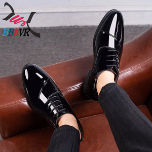 Nuevos Zapatos de Hombre de Talla Grande, Formales y Casuales, de PU Sólido, con Cordones, Transpirables, Antideslizantes, Duraderos, con Punta Puntiaguda, Versátiles, al por Mayor - Product Image 2