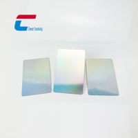 Carte de visite personnalisée avec puce Nfc feuille arc-en-ciel Nfc imprimable hologramme laminé Nfc carte de visite