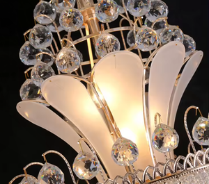 Grand lustre en cristal doré K9 moderne à la mode pour salon et escalier - Product Image 5