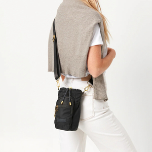 Biểu Tượng Tùy Chỉnh In An Toàn Trọng Lượng Nhẹ Crossbody Giữ Chai Nước Màu Đen Dây Kéo Chai Nước Túi Cho Đi Bộ Đường Dài Người Miễn Phí - Product Image 4