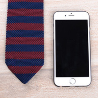 Cravate en tricot pointue pour homme de 7 cm, accessoire vestimentaire professionnel, cravate en polyester tricoté à pointe flèche pour messieurs, cravate personnalisable