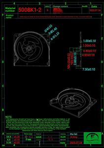Ventilateur soufflant <span class=keywords><strong>5008</strong></span> pour module de refroidissement automobile, 12V, haut <span class=keywords><strong>d</strong></span>ébit <span class=keywords><strong>d</strong></span>'<span class=keywords><strong>air</strong></span>, ventilateur turbo silencieux, 28 pales en plastique PPT pour la recharge de véhicules à énergie nouvelle - Product Image 4
