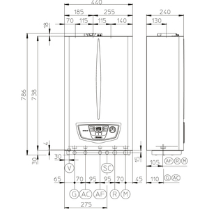Caldera de Condensación Instantánea MYTHOS HP de 22.6 kW para Sistemas HVAC Domésticos, Combustible GLP - Product Image 3