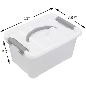 Rectangle PP Eco-Friendly Modern Storage <b>Box</b> Household Front Open Clothes Toys Snacks <b>Plastic</b> Organizer Clamshell Transparent - Product Image 3