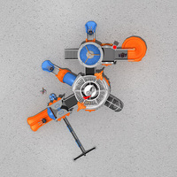 Structure de jeu extérieure robuste en acier galvanisé avec toboggans en PE, cadre anti-corrosion, équipement de jeu sécurisé pour enfants