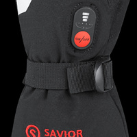 Gants de ski chauffants noirs imperméables et coupe-vent à doigts séparés avec coque souple en microfibre pour les sports d'hiver en plein air pour hommes
