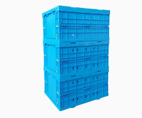 Caisse en plastique pliable, caisse en maille pour fruits et légumes, boîte de retournement pliable