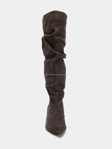 <span class=keywords><strong>Bottes</strong></span> en cuir de veau lisse de qualité supérieure, <span class=keywords><strong>bottes</strong></span> en <span class=keywords><strong>daim</strong></span> <span class=keywords><strong>chocolat</strong></span> de qualité supérieure, <span class=keywords><strong>bottes</strong></span> à enfiler, hauteur genou, <span class=keywords><strong>bottes</strong></span> en cuir de luxe pour femmes, <span class=keywords><strong>bottes</strong></span> en <span class=keywords><strong>daim</strong></span> plissées, <span class=keywords><strong>bottes</strong></span> western - Product Image 5