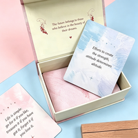 Cartes de jeu de mémoire quotidiennes personnalisées OEM en papier écologique, cartes d'affirmation inspirantes laminées et imperméables
