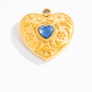 Accesorios de Joyería DIY, Colgante de Corazón en Acero Inoxidable con Baño de Oro de 18k para la Creación de Collares, Primavera 2025, Origen Yiwu - Product Image 5