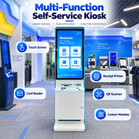 Mesin Pencetak Otomatis Kios Layar Sentuh Terminal Layanan Mandiri dengan Printer A4 Pemindai Kode QR Pembaca Kartu RFID OEM ODM