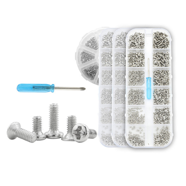 Steel Metric Nickel Plated M1 M1.2 M1.4 M1.7 M2 M2.5 Mini Laptop Screw Kit Electronics Screws