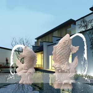 Fournisseur d'usine <span class=keywords><strong>Fontaine</strong></span> <span class=keywords><strong>murale</strong></span> en marbre sculpté à la main en forme <span class=keywords><strong>de</strong></span> poisson pour la décoration <span class=keywords><strong>de</strong></span> jardin <span class=keywords><strong>de</strong></span> villa Design moderne Garantie à vie - Product Image 1