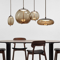 Lustre suspendu en verre nordique Mai Deng Ren pour restaurant, bar, réception, lampe design créative et originale