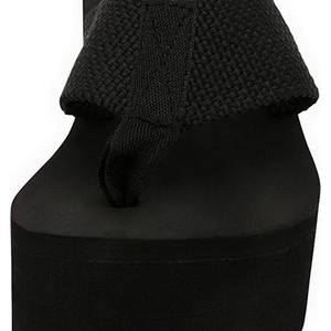 Infradito All'ingrosso Nuovi Arrivi con Logo Personalizzato e Zeppa da <span class=keywords><strong>Donna</strong></span> in EVA e Tessuto di Cotone, <span class=keywords><strong>Scarpe</strong></span> Estive da <span class=keywords><strong>Donna</strong></span>, Sandali da <span class=keywords><strong>Donna</strong></span> per l'Estate - Product Image 2