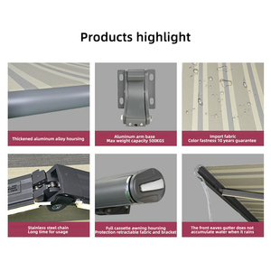 Auvent rétractable en aluminium pour jardin et gazebo extérieur avec télécommande sans fil intelligente et contrôle de l'éclairage LED pour villa et cour - Product Image 2