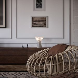 Modern <b>Light</b> Luxury Cloud Stone Table Lamp for Home & Hotel Bedroom Bedside & Living Room Side Table Decor Hotel Guest Room - Product Image 3