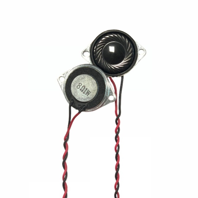 28mm Round 8Ohm Binaural Heat-Resistant Paper Cone Voice Coil Internal Magnetic Mylar Speaker with Mount Hole