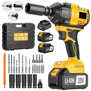 3 1/2 20V Brushless Industrial Grade Cordless <b>Battery</b> Impact Wrench 800NM Torque DIY Drop Shipping Local EU CW-20DYNEW-2 Cordles - Product Image 4