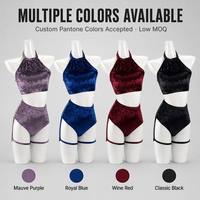 Shorts taille haute en velours luxueux haut de gamme pour femme, tenue sexy pour la pole dance, à associer avec un haut de danse exotique