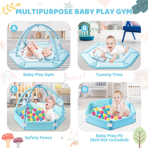 Fördert Motorische Fähigkeiten & Sensorische Entwicklung Aktivitätsmatte für Säuglinge Waschbare <span class=keywords><strong>Baby</strong></span>-Bauchlage-Matte - Product Image 4