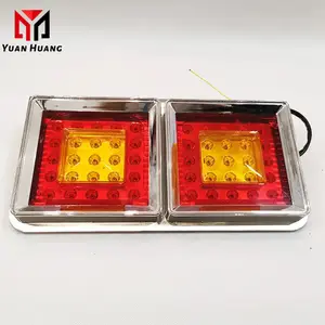 24V LED Mitsubishi Truck Led Tail Lighst with Three Lens Combination Led Signal Lamps Stop Turn Rear Lights for trailer tractor