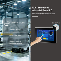 PC industriel 10,1 pouces, Intel Celeron J6412, PCAP tactile sans ventilateur, IP66, ordinateur HMI avec LAN 2,5 GbE pour l'automatisation