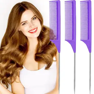 Pintail Combs Weaving Foiling Fine Tooth Rattail Hair Cutting Comb