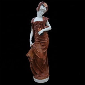 Estilo de diseño moderno Escultura de piscina de piedra amarilla Lady <span class=keywords><strong>Fortuna</strong></span> Estatua Sex Lady Estatua para villas garantizadas - Product Image 3