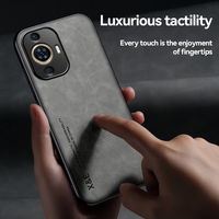 Pour Huawei Nova 11i 11 Pro support de voiture étui magnétique en cuir Texture coque de téléphone pour Huawei Nova 11 Fundas Para Nova 10 10 SE