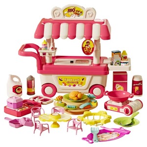 Meilleur Cadeau d'Anniversaire : Ensemble <span class=keywords><strong>de</strong></span> Jouets Chariot <span class=keywords><strong>de</strong></span> Restauration BBQ <span class=keywords><strong>de</strong></span> Simulation pour Petit Chef, Mini Cuisine Amusante, Jeu <span class=keywords><strong>de</strong></span> Rôle et <span class=keywords><strong>de</strong></span> <span class=keywords><strong>Ménage</strong></span> pour Enfants Pro - Product Image 1