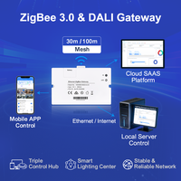 Sistema de Iluminación Inalámbrico con Control por Aplicación 2.4G, Red Zigbee Mesh, Transmisión de 30m/100m, Sensor de Luz Diurna, Marca Zigbee Mesh