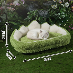 Nuovo Stile 2026: Cuccia Rotonda a Petalo per Cani e Gatti, Ecologica, Morbida, Verde, Portatile, Antiscivolo, per Esterni/Interni, per un Sonno Confortevole - Product Image 3
