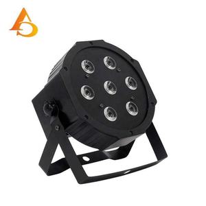 AICPOSE DMX512 7PCS 12W RGBWA 5en1 Luz LED Par de Plástico con Ángulo de Haz de 25° y IP33 para Bodas, DJ, Escenarios y Fiestas - Product Image 1