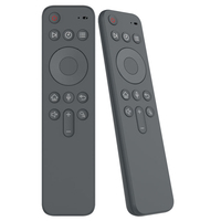 Télécommande intelligente noire mate avec recherche vocale - Télécommande sans fil IR/Ble pour Android TV Boxes et lecteurs multimédias