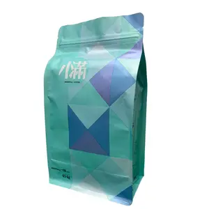 Bolsa de café con estampado mate, cierre superior con cremallera, personalizada, 1Ib