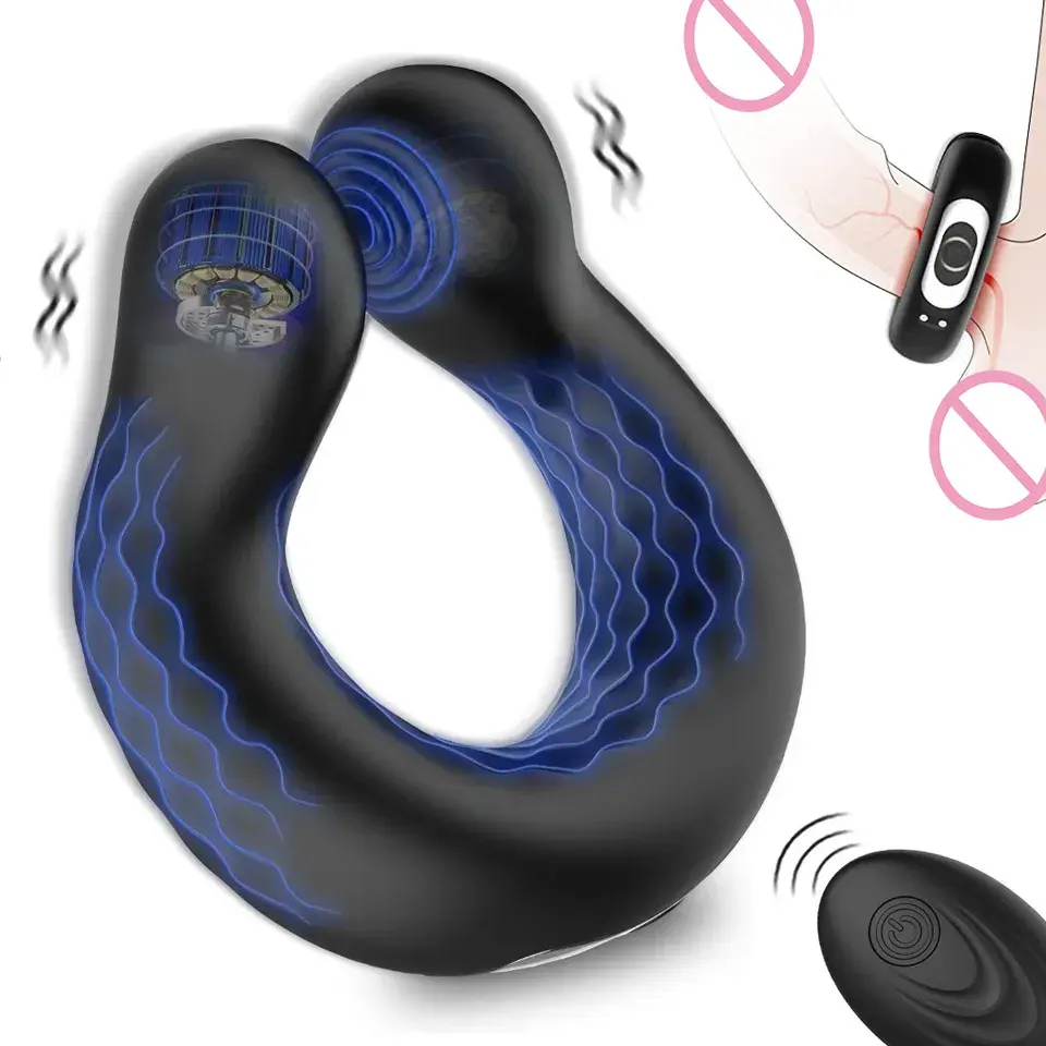Hot Remote Vib rating Cock Ring Vibrator Penis Ring mit verstellbarer Schnalle Cock Ring für Erektion Sexspielzeug für Männer und Paare