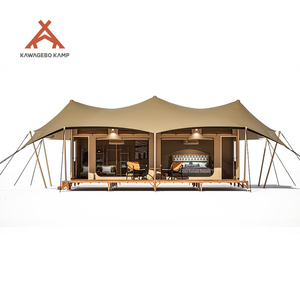 Tente <span class=keywords><strong>de</strong></span> glamping <span class=keywords><strong>de</strong></span> luxe Kawagebo Kamp en PVDF imperméable et permanente avec chambre et <span class=keywords><strong>salle</strong></span> <span class=keywords><strong>de</strong></span> <span class=keywords><strong>bain</strong></span> pour hôtels, stations balnéaires et lodges en plein air - Product Image 1