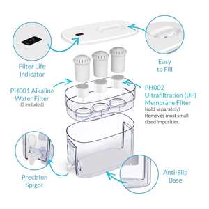 เครื่องกรองน้ำแบบตั้งโต๊ะ บลูเทค OEM ขายดี กรองเร็ว ใช้ถ่านกัมมันต์ ให้ความเป็นด่าง - Product Image 5