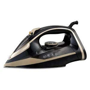 Golden gold red blue green purple OEM color 3100W large electric handheld iron dry vertical steam burst ceramic clothes iron