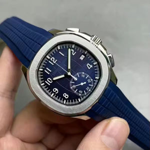 Montre mécanique bleue de haute qualité, montre de luxe de créateur, bracelet en caoutchouc, chronographe ultra-fin, automatique, montres mécaniques pour hommes - Product Image 3