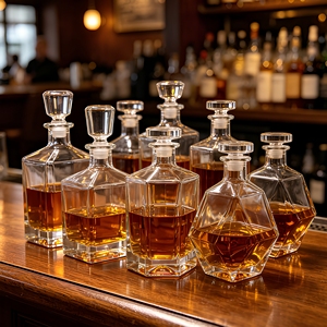 Nouvelle conception, <span class=keywords><strong>bouteille</strong></span> à liqueur/<span class=keywords><strong>vin</strong></span> <span class=keywords><strong>vide</strong></span> transparente en forme de diamant, texture cristalline haute transparence, avec <span class=keywords><strong>bouchon</strong></span> - Product Image 5