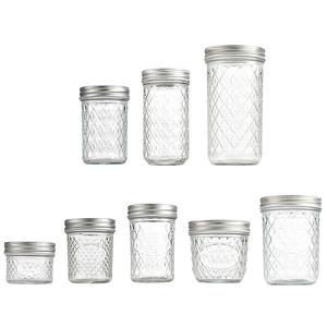 Recipientes de Almacenamiento de Alimentos para Cocina, Herméticos, Frascos Pequeños para Mermelada y Miel, Frascos de Vidrio Tipo Mason de 4, 8, 15, 16 y 21 oz con Tapas Doradas - Product Image 1