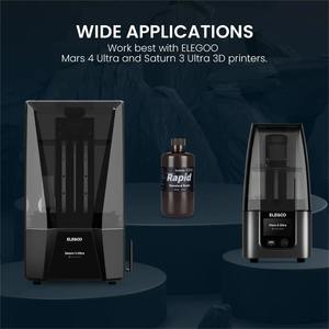 Imprimante 3D ELEGOO, résine photopolymère standard à durcissement rapide LCD UV 405 nm, 1000 g, pureté 100 %, gris - Product Image 4